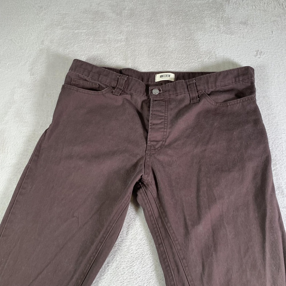 Mintcrew Jeans Mens 38x30 Brown Straight Leg 100% Cotton Button Fly Denim Pants - Picture 2 of 16